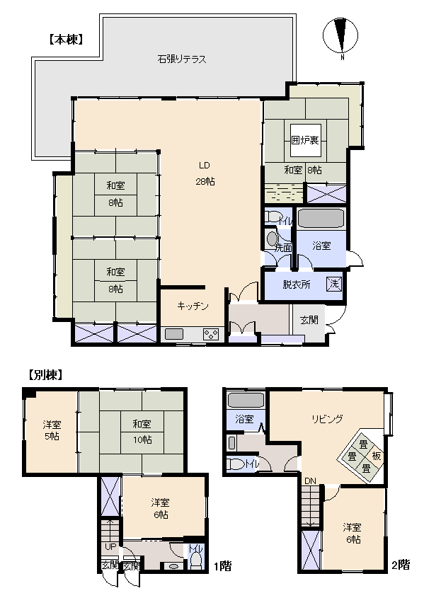 湯河原町 宮上の間取り、または地形